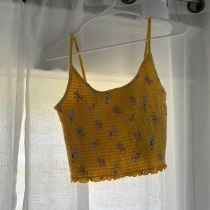 Bright yellow hollister tank top